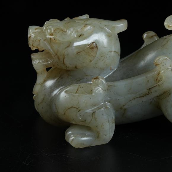 弘楊株式會社高古玉瑞獸擺件