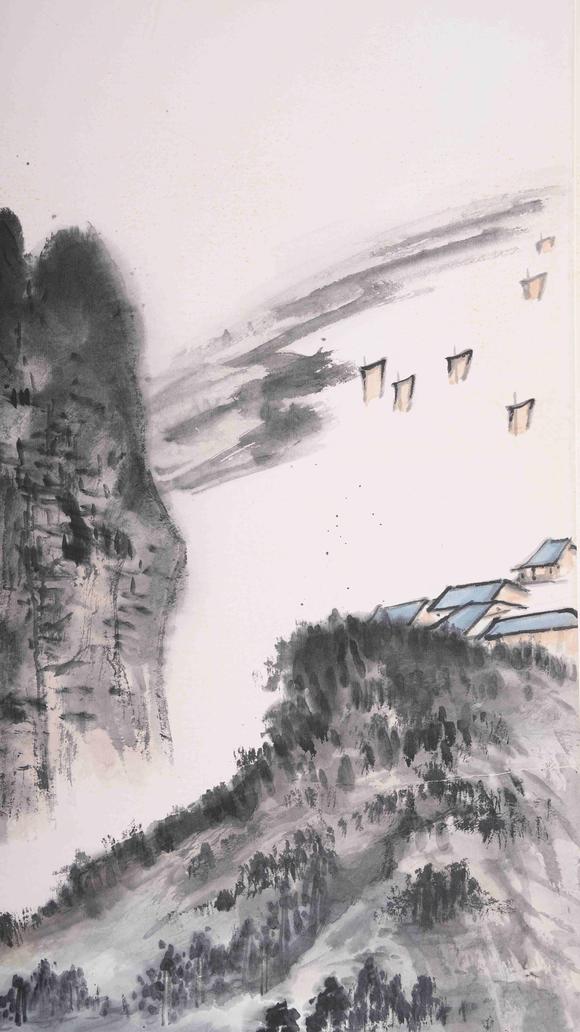 弘楊株式會(huì)社張大千紙本山水圖畫