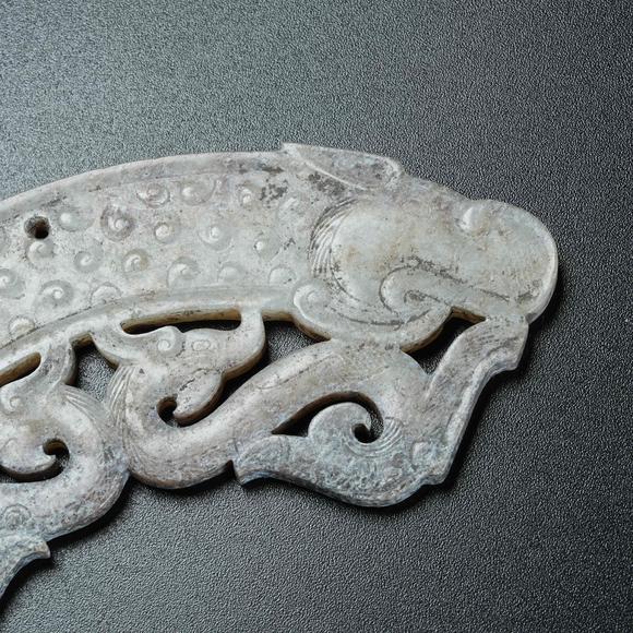 弘楊株式會社高古玉獸面紋璜