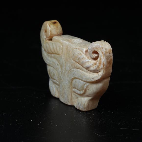 弘楊株式會社高古玉獸面紋掛件