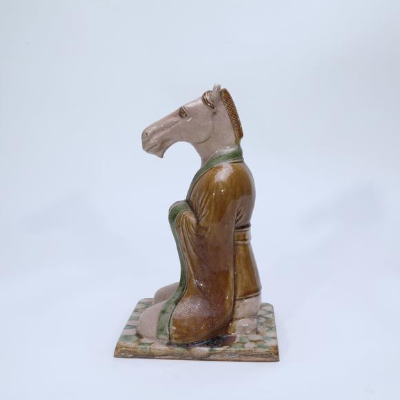 鐮倉美術明以前 三彩午馬俑