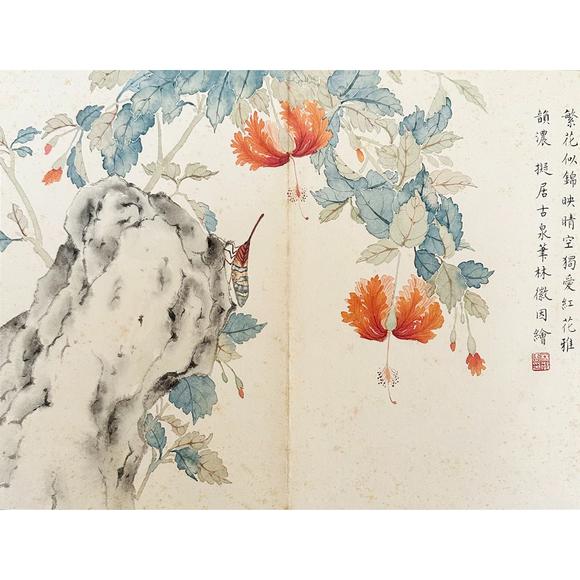 鐮倉美術(shù)林徽因 花卉冊頁八開