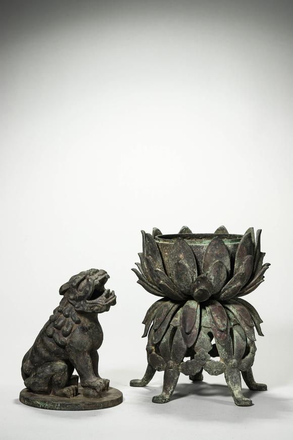 鐮倉(cāng)美術(shù)明以前 銅獅子香薰