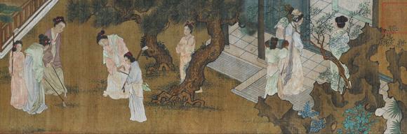 日本松町古美周文矩 傾國之色百美圖卷