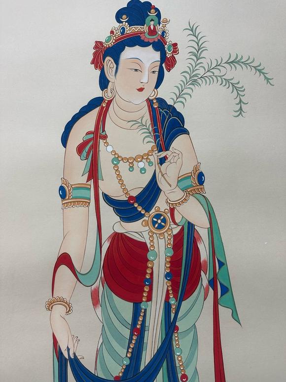 日本松町古美張大千 佛像圖十二條屏