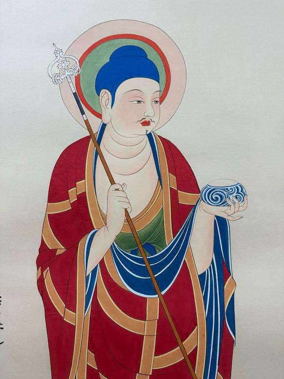 日本松町古美張大千 佛像圖十二條屏