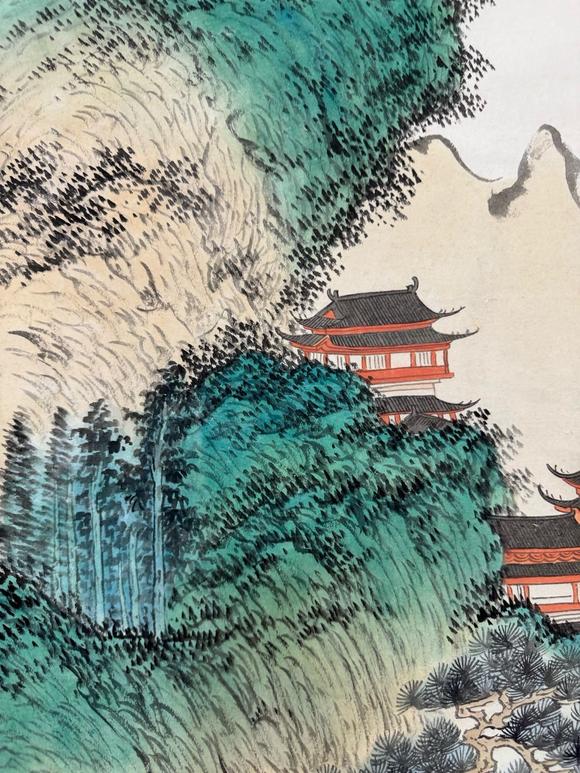 日本松町古美溥儒 山水人物作品