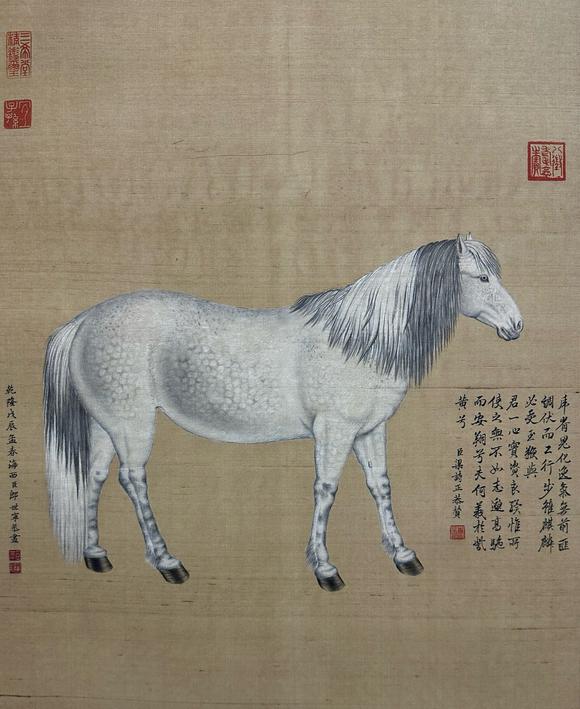 日本松町古美郎世寧 十駿圖