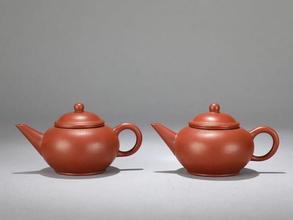 沐博拍卖墨缘斋景堂制 紫砂壶一对