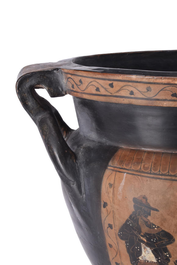 apollo art auctionsattic black-figure column krater - deity