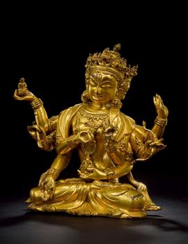 15-16世纪  铜鎏金尊胜佛母像