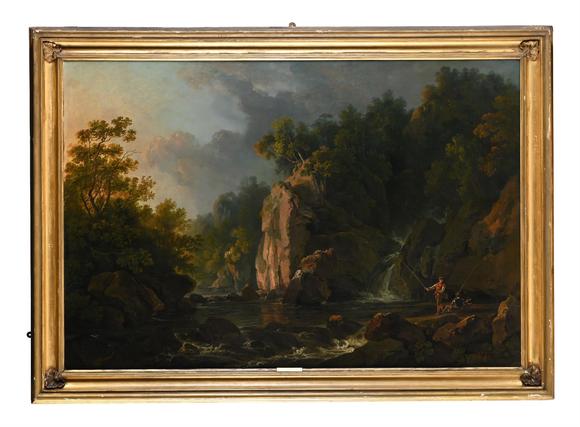 DreweattsGEORGE BARRET (IRISH CIRCA 1728 - 1784), THE SALMON FISHER