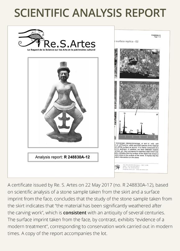 Galerie ZackeA MONUMENTAL (183 CM) SANDSTONE FIGURE OF A DANCING UMA, ANGKOR PERIOD, KOH KER STYLE