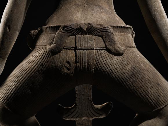 Galerie ZackeA MONUMENTAL (183 CM) SANDSTONE FIGURE OF A DANCING UMA, ANGKOR PERIOD, KOH KER STYLE