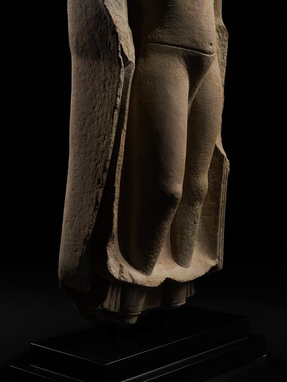 Galerie Zacke? A LARGE AND HIGHLY IMPORTANT CHUNAR SANDSTONE TORSO OF THE BUDDHA, SARNATH, GUPTA PERIOD, 5TH CENTURY