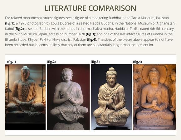 Galerie ZackeTHE MONUMENTAL AND HIGHLY IMPORTANT ‘KIENZLE’ STUCCO STATUE OF BUDDHA GANDHARA, PROBABLY HADDA, CIRCA 3RD-5TH CENTURY
