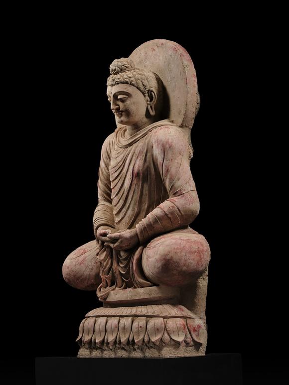 Galerie ZackeTHE MONUMENTAL AND HIGHLY IMPORTANT ‘KIENZLE’ STUCCO STATUE OF BUDDHA GANDHARA, PROBABLY HADDA, CIRCA 3RD-5TH CENTURY