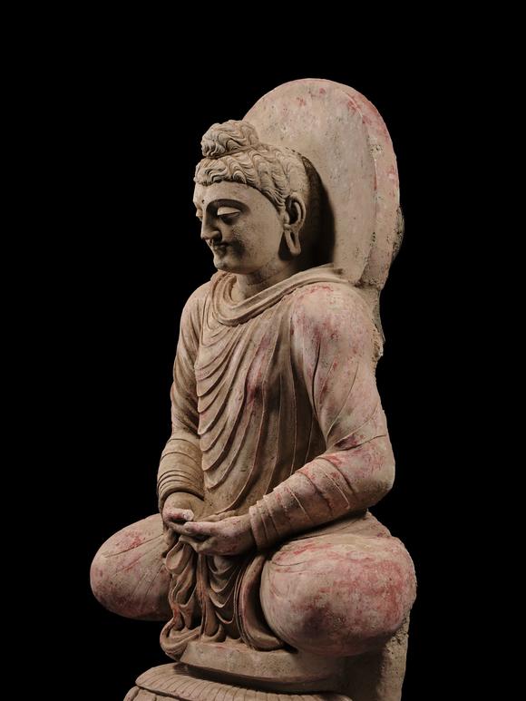 Galerie ZackeTHE MONUMENTAL AND HIGHLY IMPORTANT ‘KIENZLE’ STUCCO STATUE OF BUDDHA GANDHARA, PROBABLY HADDA, CIRCA 3RD-5TH CENTURY