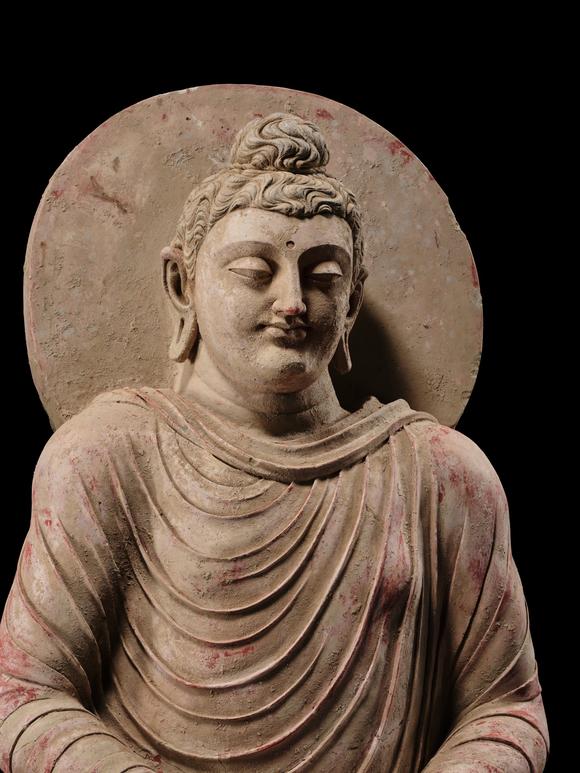 Galerie ZackeTHE MONUMENTAL AND HIGHLY IMPORTANT ‘KIENZLE’ STUCCO STATUE OF BUDDHA GANDHARA, PROBABLY HADDA, CIRCA 3RD-5TH CENTURY