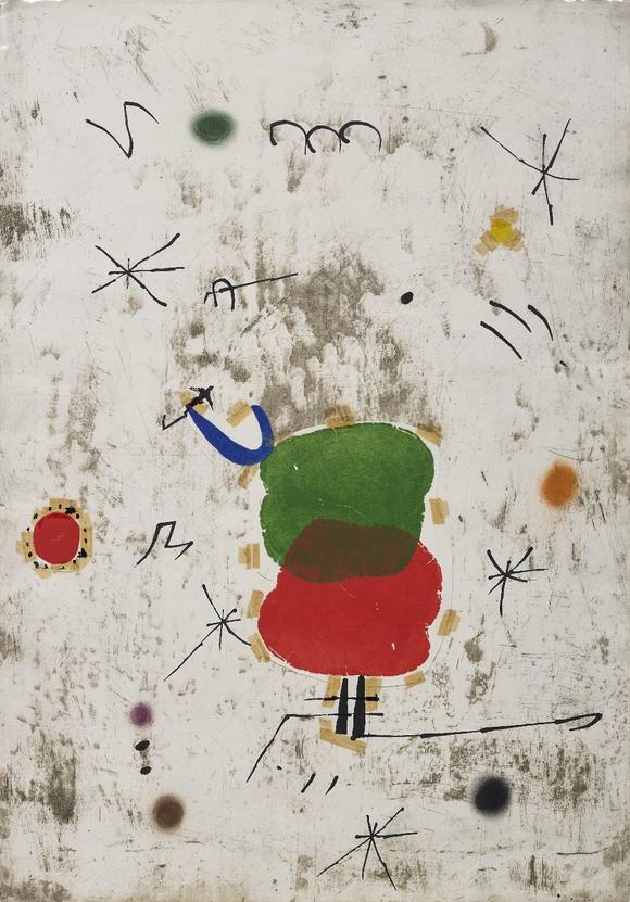 RoseberysJoan Miró,?
Spanish 1893-1983,?

Maquette for Persontage I Estels I,