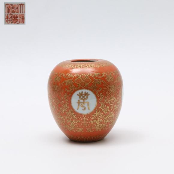 You Need清代 礬紅水盂 