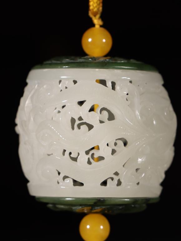 You Need舊藏 和田玉鏤空龍鳳呈祥香囊