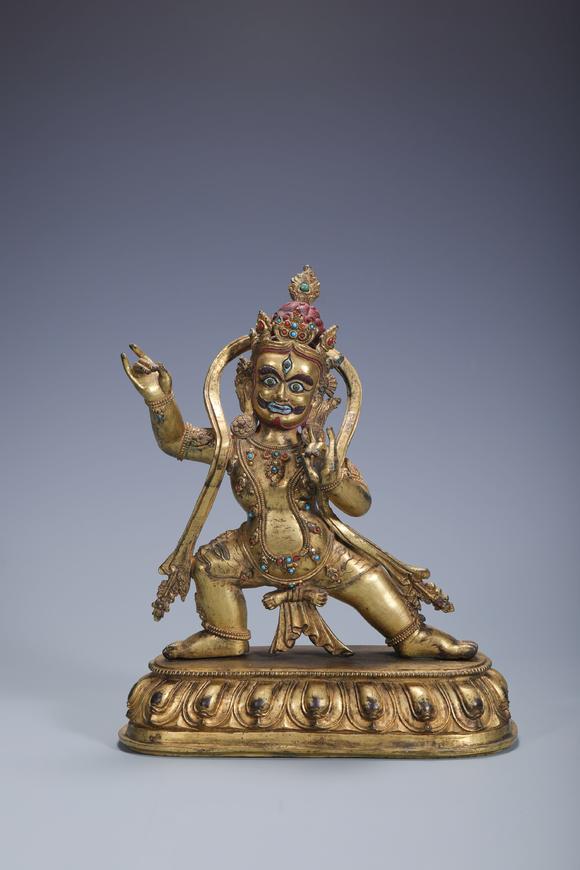 SEAVIEW AUCTIONS PTY LTD Fine Chinese antique 18th century tibetan style carved bronze golden buddha statue