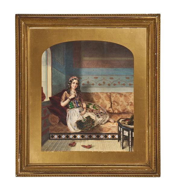 Kew AuctionsAN OTTOMAN PAINTING AUSTIN CARTER 'L'ODALISQUE', 19TH CENTURY