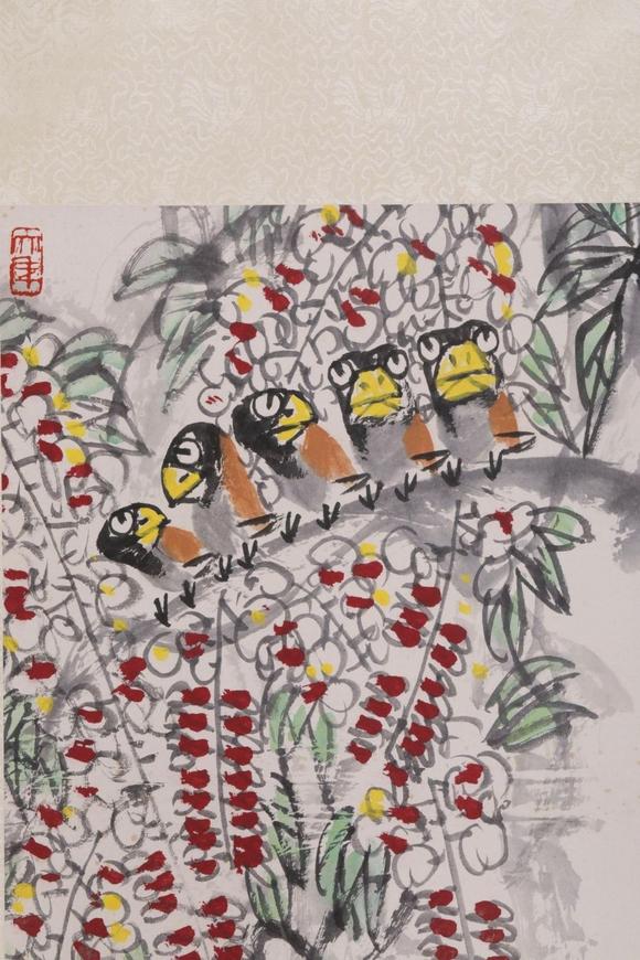 東京SAKURA拍賣（東京櫻花拍賣）陳大羽 花鳥 吳江上款