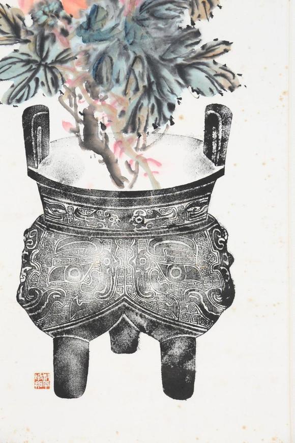 東京SAKURA拍賣（東京櫻花拍賣）黃賓虹 花卉（王世襄題簽）