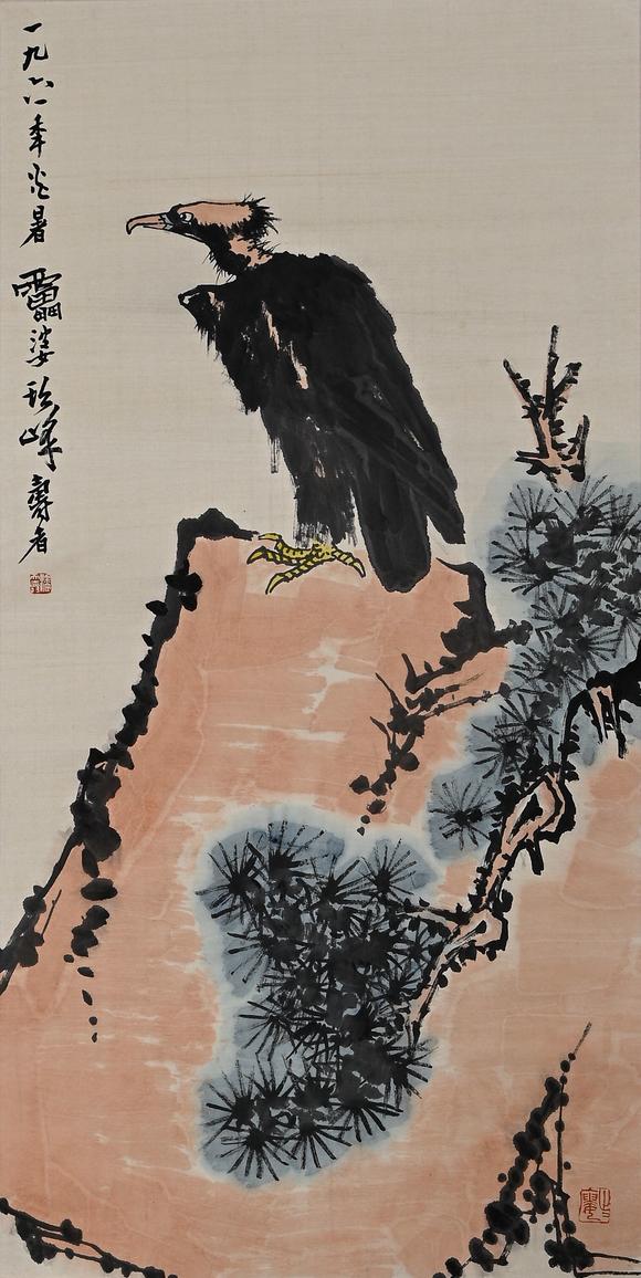 吉本株式會(huì)社潘天壽 雄鷹圖 紙本立軸
