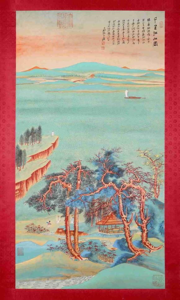 日本松町古美張大千 千里江山圖