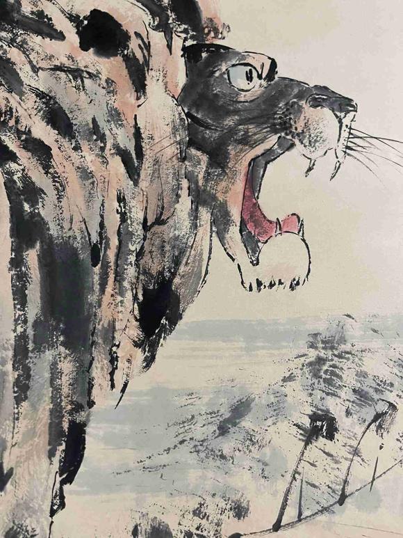日本松町古美徐悲鴻 雄獅圖