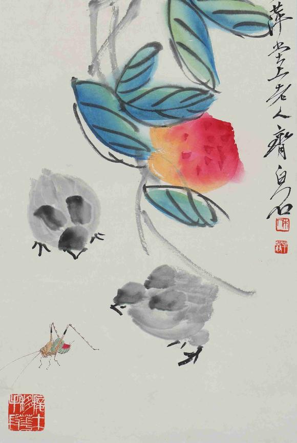 日本松町古美齊白石 高壽宜子孫