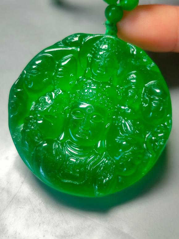 日本松町古美翡翠佛像項(xiàng)鏈