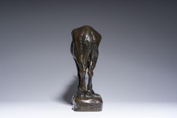 Coronari Auctions BVConstantin Emile Meunier (1831-1905): A mine horse, brown patinated bronze, foundry mark 'J. Petermann Fondeur Bruxelles', ca. 1890
