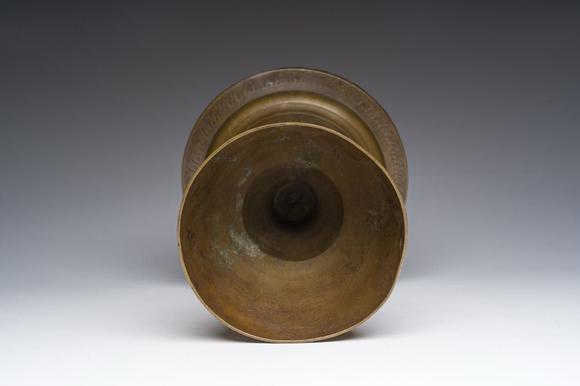 Coronari Auctions BVA Spanish bronze chalice with engraved design, 17th C.