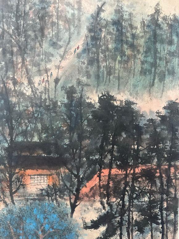 日本松町古美傅抱石 雞鳴寺風(fēng)光