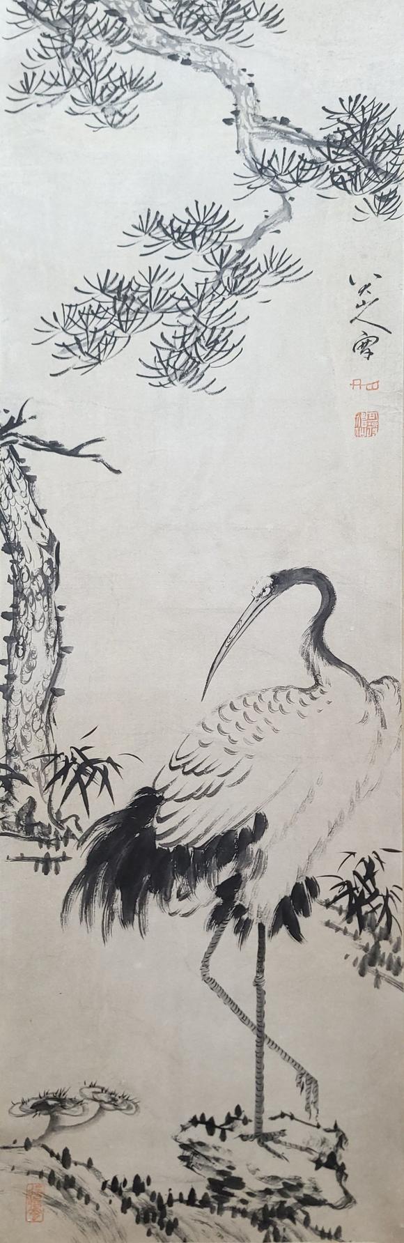 日本松町古美八大山人 松鶴延年