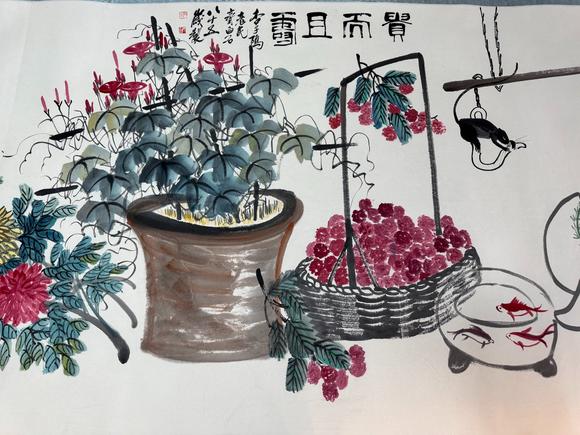 日本松町古美齊白石 貴而且壽圖