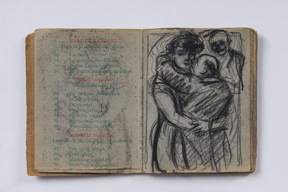 Coronari Auctions BVEugeen Van Mieghem (1875-1930): A sketchbook with scenes of daily life in Antwerp, charcoal and pastel, dated 22 and 23 August 1901