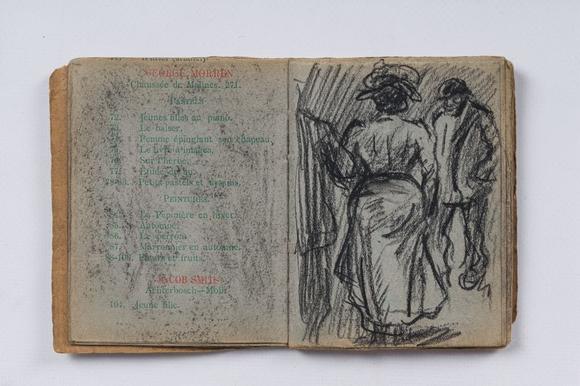 Coronari Auctions BVEugeen Van Mieghem (1875-1930): A sketchbook with scenes of daily life in Antwerp, charcoal and pastel, dated 22 and 23 August 1901