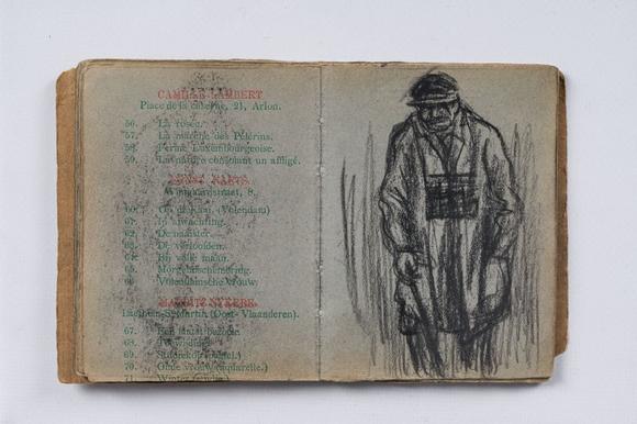 Coronari Auctions BVEugeen Van Mieghem (1875-1930): A sketchbook with scenes of daily life in Antwerp, charcoal and pastel, dated 22 and 23 August 1901