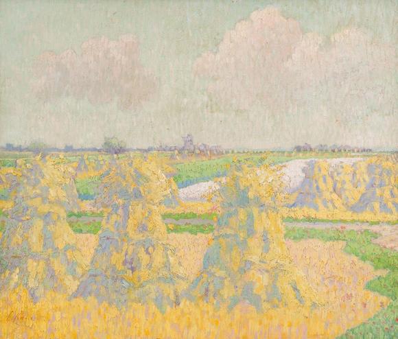 Coronari Auctions BVEmile Claus (1849-1924): Haystacks in a summer landscape, oil on panel