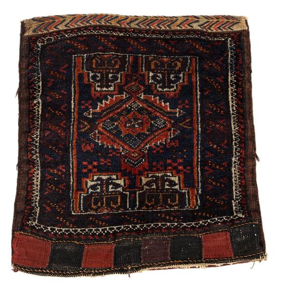 Derksen Veilingbedrijf4228.Hand-knotted Oriental bag, Belouch 44x40 cm