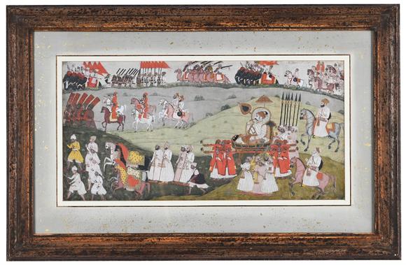 DreweattsY MURSHIDABAD ARTIST, CIRCA 1775, MUHAMMAD SHAH IN A PROCESSION WITH ALIVARDI KHAN OF BENGAL