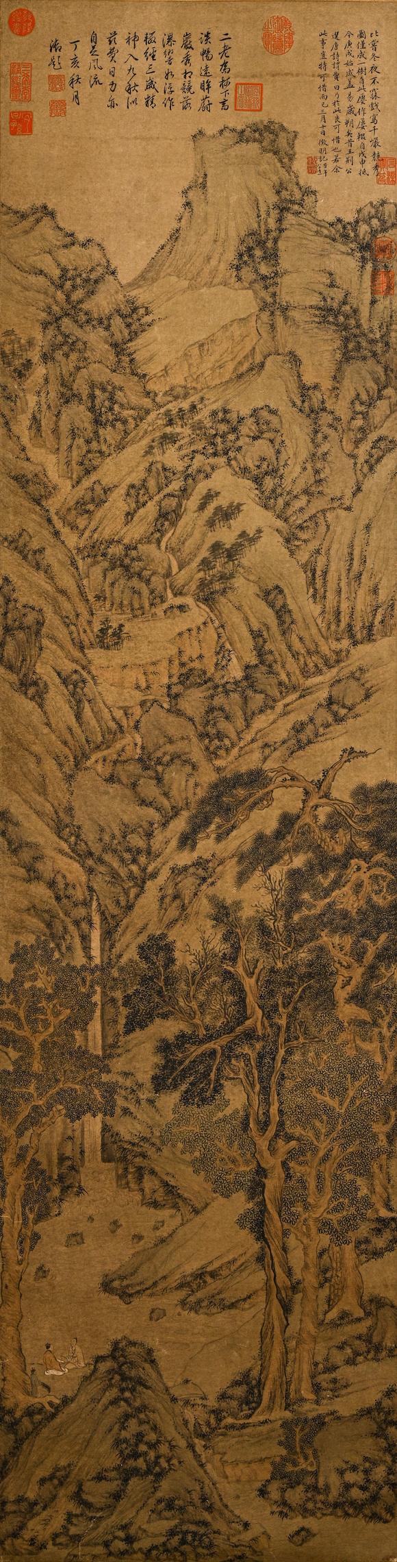 JUBAO HALL AUCTION HOUSE INCVertical Scroll Landscape by Wen Zhengming