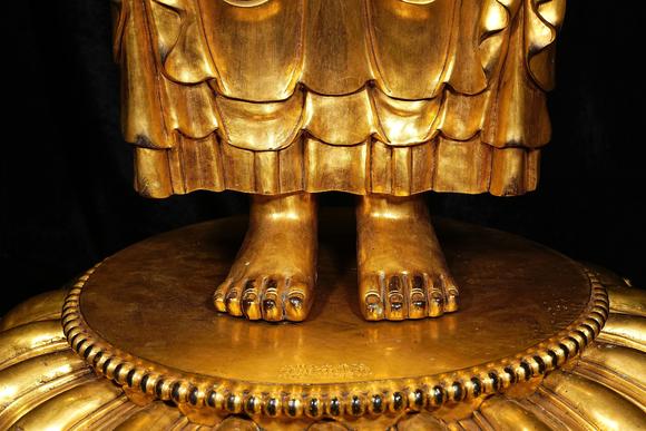 JUBAO HALL AUCTION HOUSE INCMing Dynasty Gilt-Bronze Standing Buddha Shakyamuni