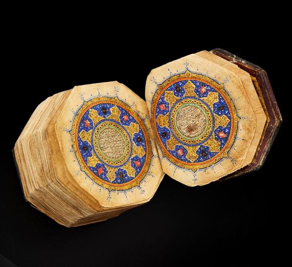 RoseberysA miniature octagonal Qur'an signed ‘Abdullah al-Harawi,
Timurid H