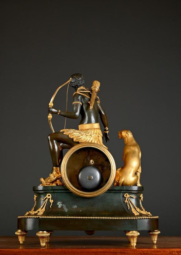 Loeckx AuctioneersA fine gilt bronze \'Pendule à l\'Africaine\' by Piol…
